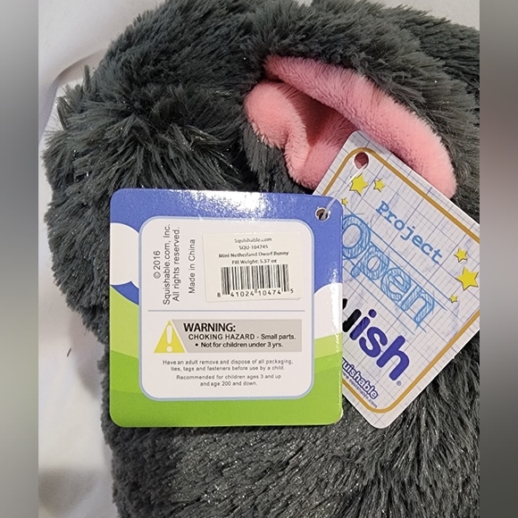 RETIRED 2018 Mini SQUISHABLE Netherland Dwarf Bunny NWT - Picture 9 of 13